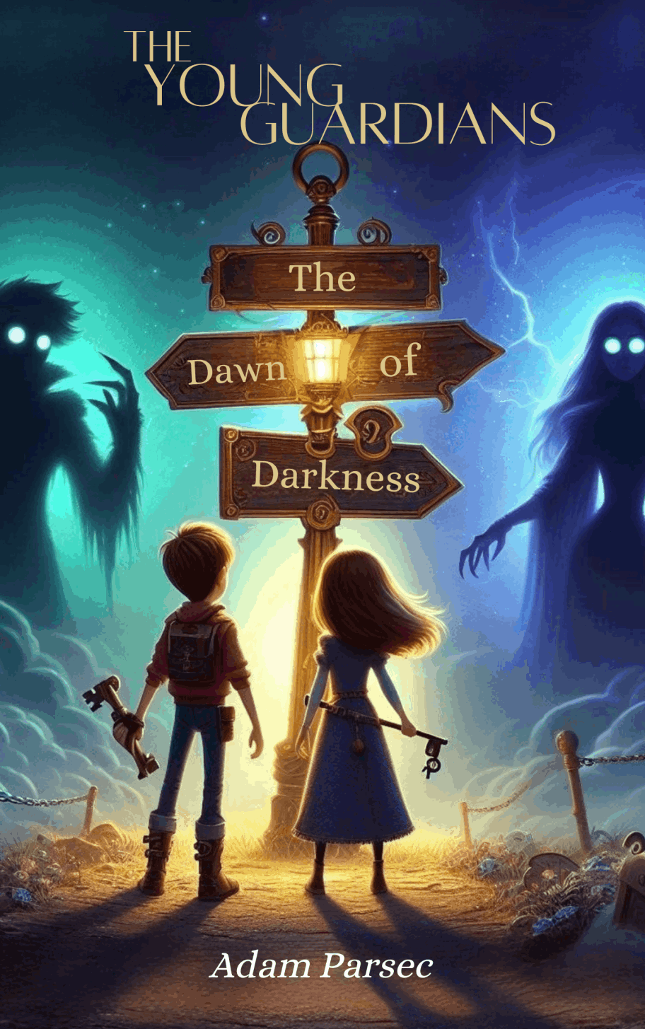 The Young Guardians - The Dawn of Darkness Book Cover, Written by Adam Parsec