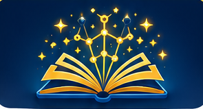 Indie Writer — glowing open book illustration
